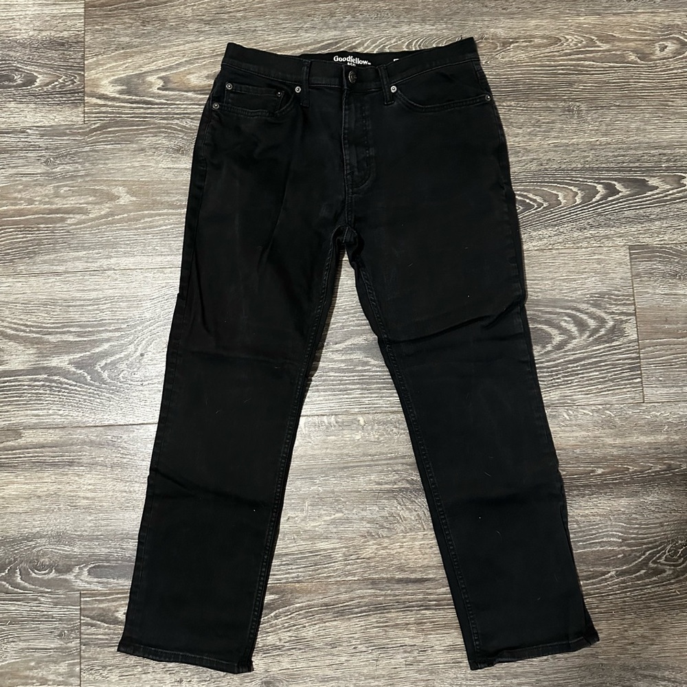 GoodFellow & Co Black Straight Total Flex Jeans 34x30